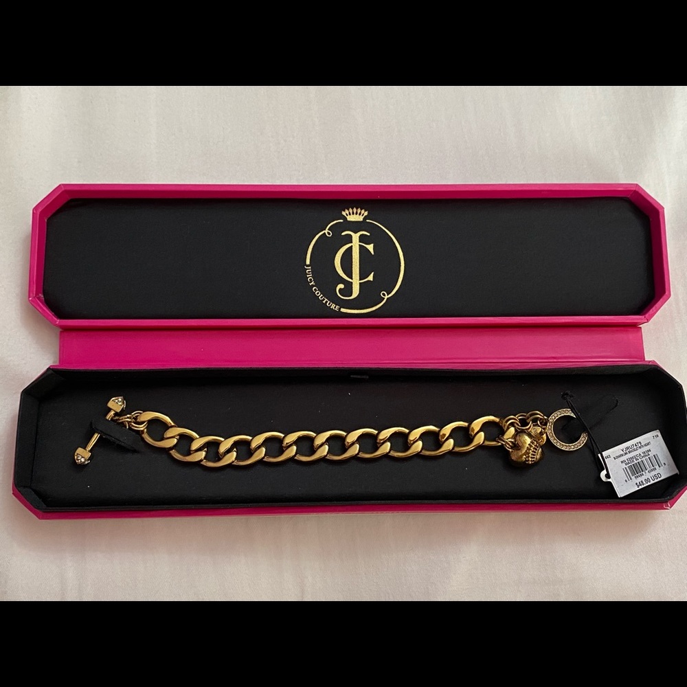 Vintage Gold Juicy Couture Charm Bracelet